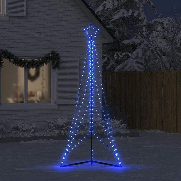 vidaXL LED Weihnachtsbaum 483 LEDs Blau 240 cm