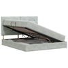 vidaXL Aufbewahrungsbett mit Matratze Hellgrau 140 x 190 cm Samt