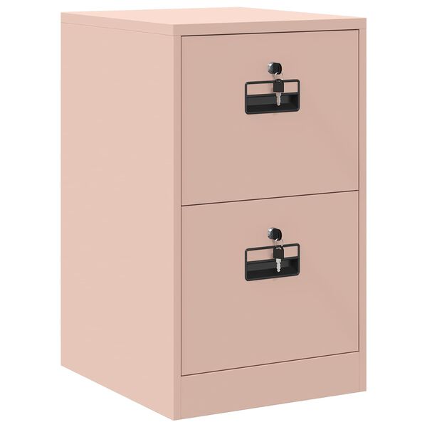 vidaXL Aktenschrank Rosa 44 x 50 x 106,5 cm Kaltgewalzter Stahl