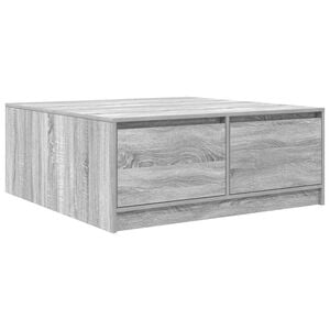 vidaXL Couchtisch mit Schubladen Grau Sonoma 100x100x40 cm