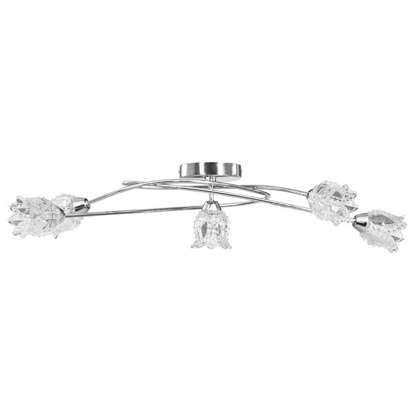 vidaXL Deckenleuchte mit Glas-Lampenschirmen f&uuml;r 5 G9-Leuchtmittel