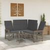 vidaXL Garten Liegesofa Set Grau und Dunkelgrau 164 x 164 x 112 cm
