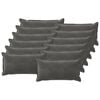 vidaXL Kissen mit Kissen HOUTEN 12 Stk. Dunkelgrau Samt