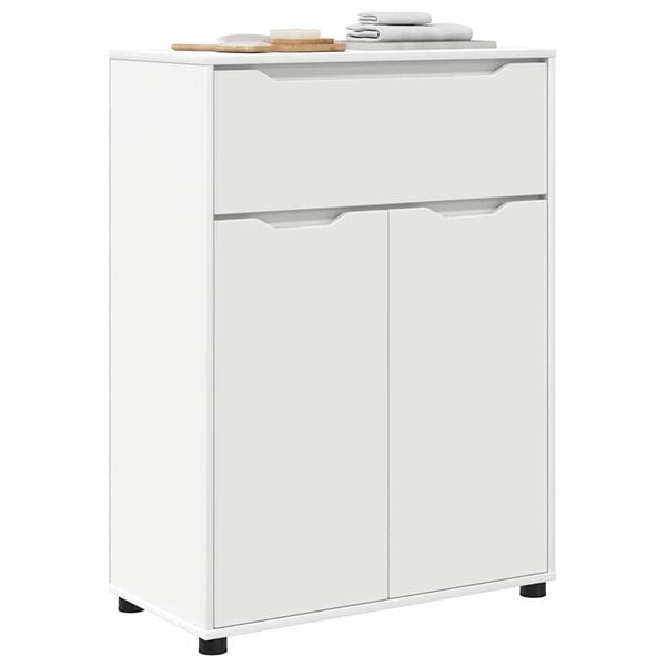 vidaXL Badezimmerschrank Wei&szlig; 72,5 x 36,5 x 100 cm Holzwerkstoff