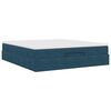 vidaXL Ottoman-Bett mit Matratze Dunkelblau 180x200 cm Samt
