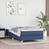 vidaXL Boxspringbettgestell Blau 90x190 cm Stoff