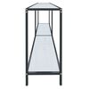 vidaXL Konsolentisch Weiß 200x35x75,5 cm Hartglas