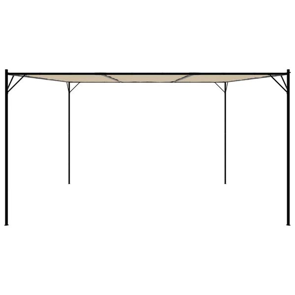 vidaXL Pavillon Beige 4x4 m 180 g/m² Stoff und Stahl