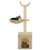 vidaXL Katzen-Kratzbaum mit Sisal-Kratzsäulen 105 cm Beige