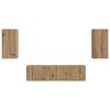 vidaXL TV-Schrankset 4 pcs Artisan-Eiche Holzwerkstoff