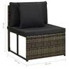 vidaXL 8-tlg. Garten-Lounge-Set mit Kissen Poly Rattan Grau