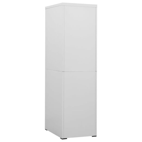 vidaXL Aktenschrank Hellgrau 46x62x164 cm Stahl