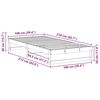 vidaXL Bettrahmen Braun 100 x 210 cm Massives Kiefernholz