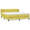 vidaXL Boxspringbett mit Matratze Gr&uuml;n 180x200 cm Stoff