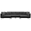 vidaXL Modulares Sofa Kunstleder Schwarz