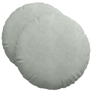 vidaXL Sitzkissen 2 stk. Samt Hellgrau &Oslash;50 x 19 cm