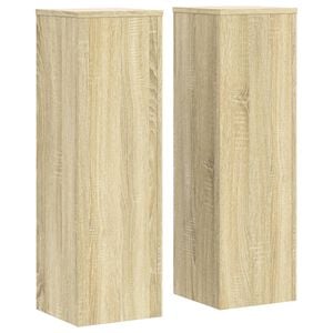 vidaXL Pflanzenst&auml;nder 2 Stk. Sonoma-Eiche 25x25x80 cm Holzwerkstoff