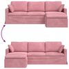 vidaXL Sofa Rosa Gesamtabmessungen: 228 x 134 x 80 cm (B x T x H) Samt