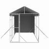 vidaXL Outdoor-Hundezwinger mit Dach Silbern 2x6x2,5m Verzinkter Stahl