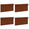 vidaXL Schneckenzaun 4 stk. 50 x 3,5 x 25 cm Wetterfeststahl Rostoptik