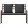 vidaXL Bank Outdoor Uni Grau und Dunkelgrau 116 x 55 x 82 cm