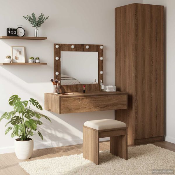 vidaXL Schminktisch mit Schubladen Braun 83 x 40 x 70 cm Holzwerkstoff