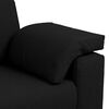 vidaXL Sofa 3 pcs Schwarz 219 x 80 x 82 cm Leinenmischgewebe