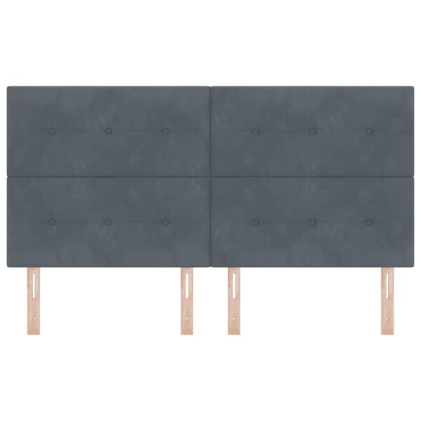 vidaXL Kopfteil mit Kopfteil Dunkelgrau 180 cm Kunstleder