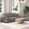 vidaXL 2-tlg. Sofagarnitur mit Kissen Taupe Stoff