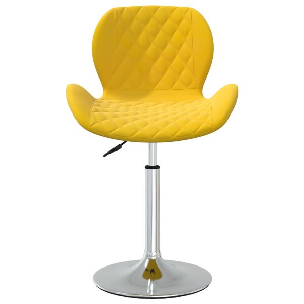 vidaXL Esszimmerstuhl Drehbar Senfgelb Samt