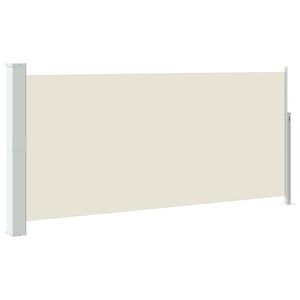 vidaXL Ausziehbare Seitenmarkise 140x314 cm Creme