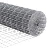 vidaXL Zaun mit Pfosten Silber 0,8 x 25 m Stahl und PVC