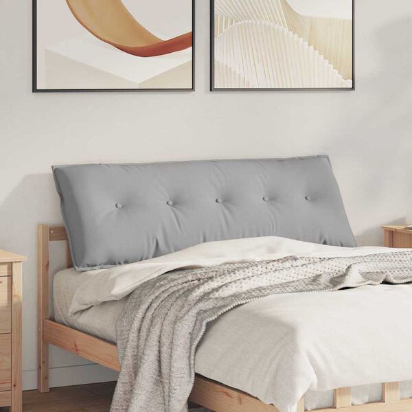 vidaXL R&uuml;ckenkissen Wolkengrau 140 x 19 x 50 cm Stoff