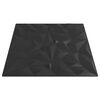 vidaXL Wandpaneele 24 pcs Schwarz 50 x 50 cm XPS Schaum