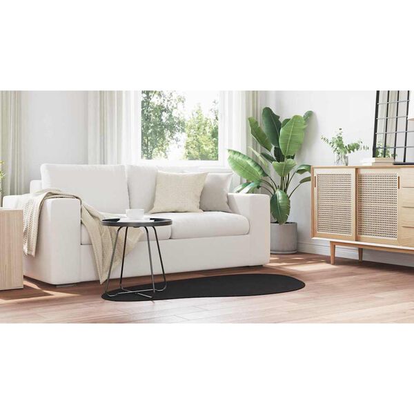 vidaXL Bereichsteppiche HUARTE Schwarz 80 x 150 cm Polyester