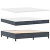 vidaXL Boxspringbett mit Matratze Dunkelgrau 200 x 200 cm Samt