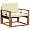 vidaXL Outdoor-Sofagarnitur Massives Akazienholz und Textilene Natur