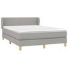 vidaXL Boxspringbett mit Matratze Hellgrau 140x190 cm Stoff