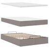 vidaXL Ottoman-Bett mit Matratze Taupe 120x200 cm Stoff
