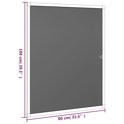 vidaXL Insektenschutz für Fenster Anthrazit 80x100 cm