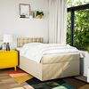 vidaXL Boxspringbett mit Matratze Creme 120x200 cm Stoff