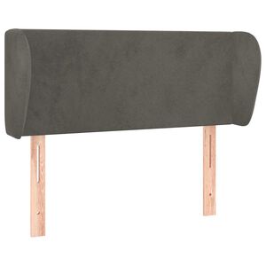 vidaXL Kopfteil mit Ohren Dunkelgrau 83x23x78/88 cm Samt