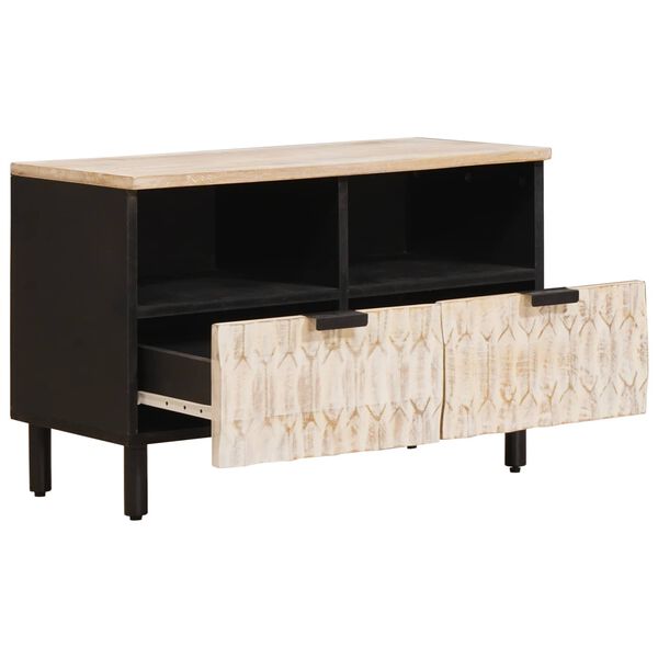 vidaXL TV-Schr&auml;nk Wei&szlig;e gewaschene Oberfl&auml;che 70 x 33 x 46 cm