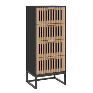 vidaXL Highboard Schwarz 40x30x95 cm Holzwerkstoff