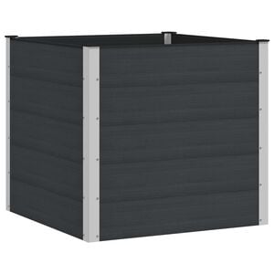 vidaXL Hochbeet Schwarz 100 x 100 x 91 cm alu.