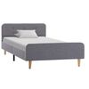 vidaXL Bettgestell Hellgrau Stoff 90x200 cm