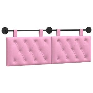 vidaXL H&auml;ngevorderseite Wandmontiert Rosa 150 x 55 x 7 cm Stoff