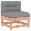 vidaXL Mittelsofa mit Kissen Massivholz Douglasie