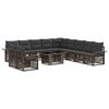 vidaXL Gartensofa-set 12 stk. Grau und Dunkelgrau Poly-Rattan