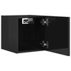 vidaXL TV-Wandschrank Hochglanz-Schwarz 30,5x30x30 cm